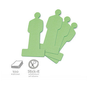100 Stick-It Cards, people, green